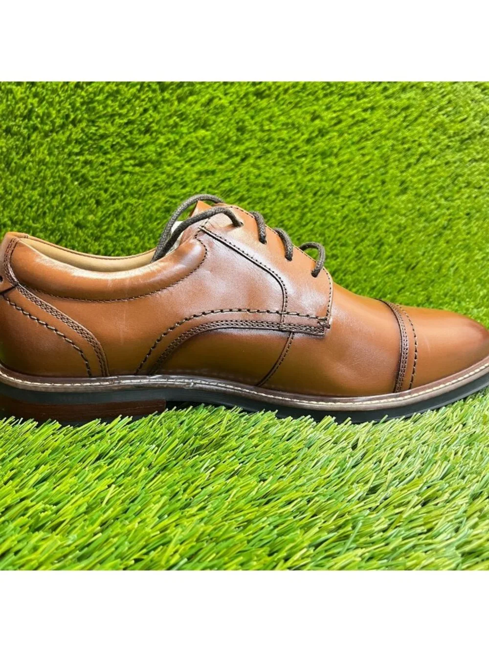 Nunn Bush Westfield Mens Size 9.5 Brown Classic Cap Toe Oxford Dress Shoes